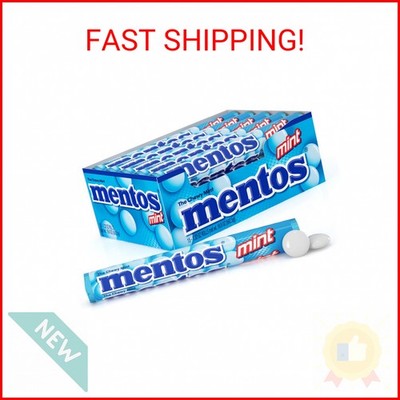 Mentos Chewy Mint Candy Roll, Mint Candies, 14 Pieces Per Roll, 15 Count Party P