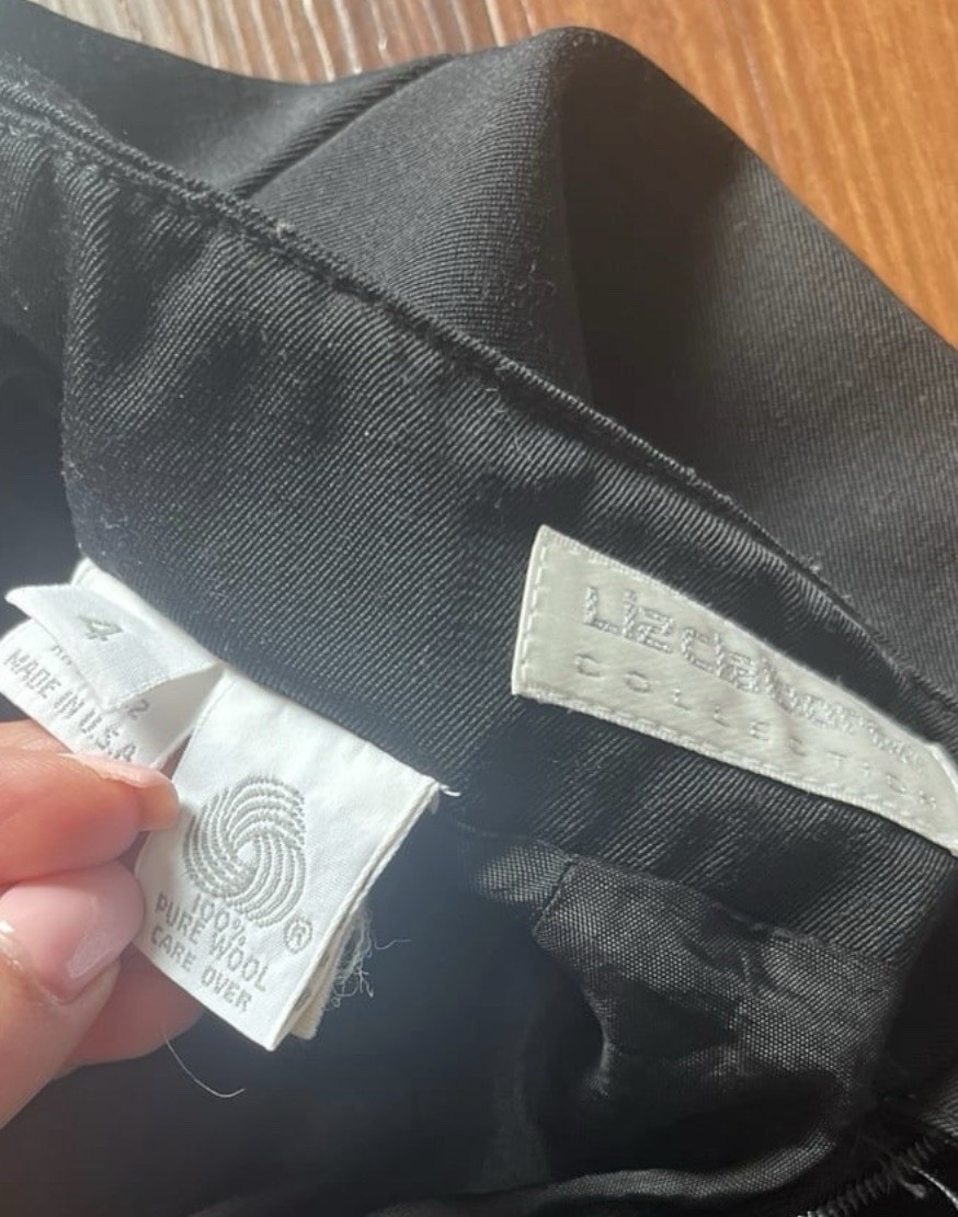 Black Liz Clairborne Wool Basic Essential Retro A… - image 5