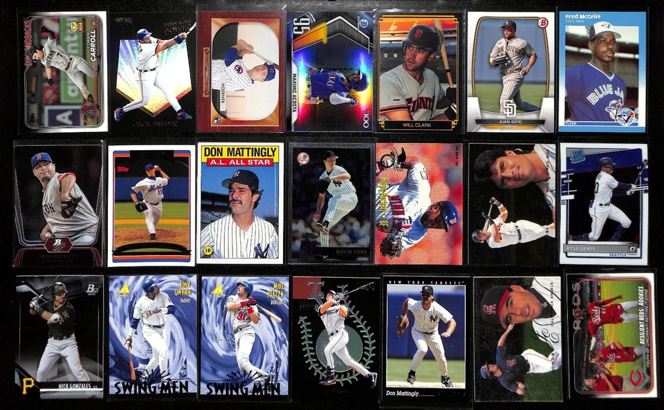 Lote de 150 tarjetas de béisbol MLB estrellas, radiocontrol, Donruss, Topps Bonds, Griffey, Jeter, Ryan Foto 2 de 4