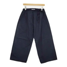 homspun 131-3235 Linen Cotton Wrap Saruel pants Navy 5-1103M∞