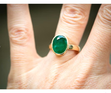 Natural Emerald Ring 925 Sterling Siver Ring Handmade Ring Wedding Ring