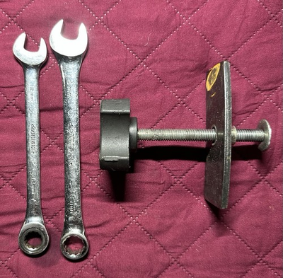 #ad Brake Piston Tool14mm Husky Combination Wrench12mm Husky Ratcheting Wrench. $23.99