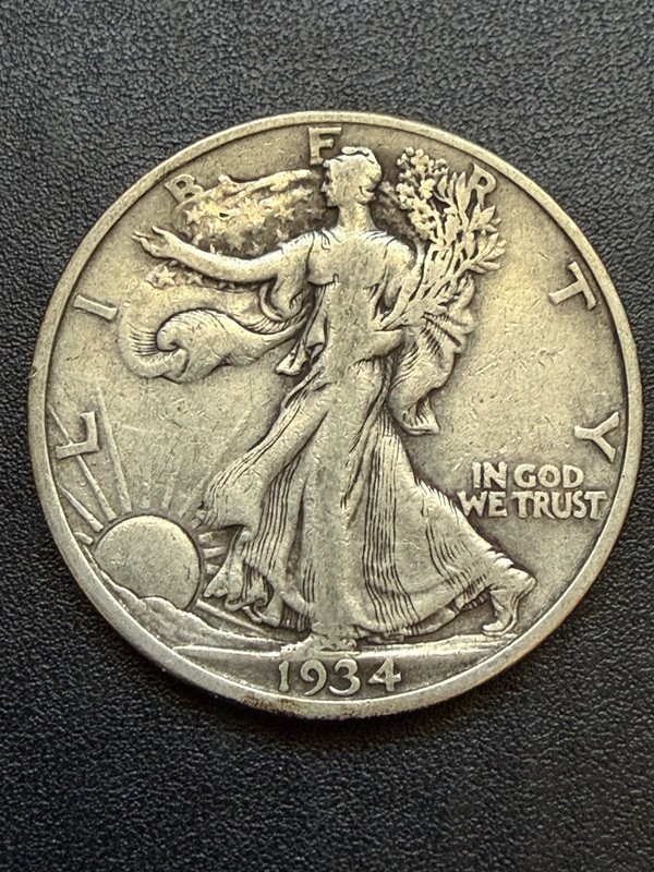1934 Philadelphia  Mint Silver Liberty Walking Half Dollar  lot # 2256.