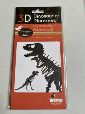 3D Paper Model Tyrannosaurus Rex Instructions Included Fridolin NEW Very Small