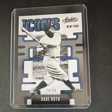 Panini 2021 Absolute Icons Babe Ruth Yankees #I-1 Serial Numbered /99