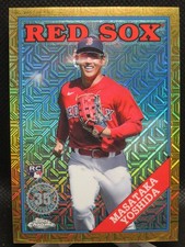 MASATAKA YOSHIDA 2023 TOPPS CHROME GOLD MOJO REFRACTOR ROOKIE SP #D 4/50 RED SOX
