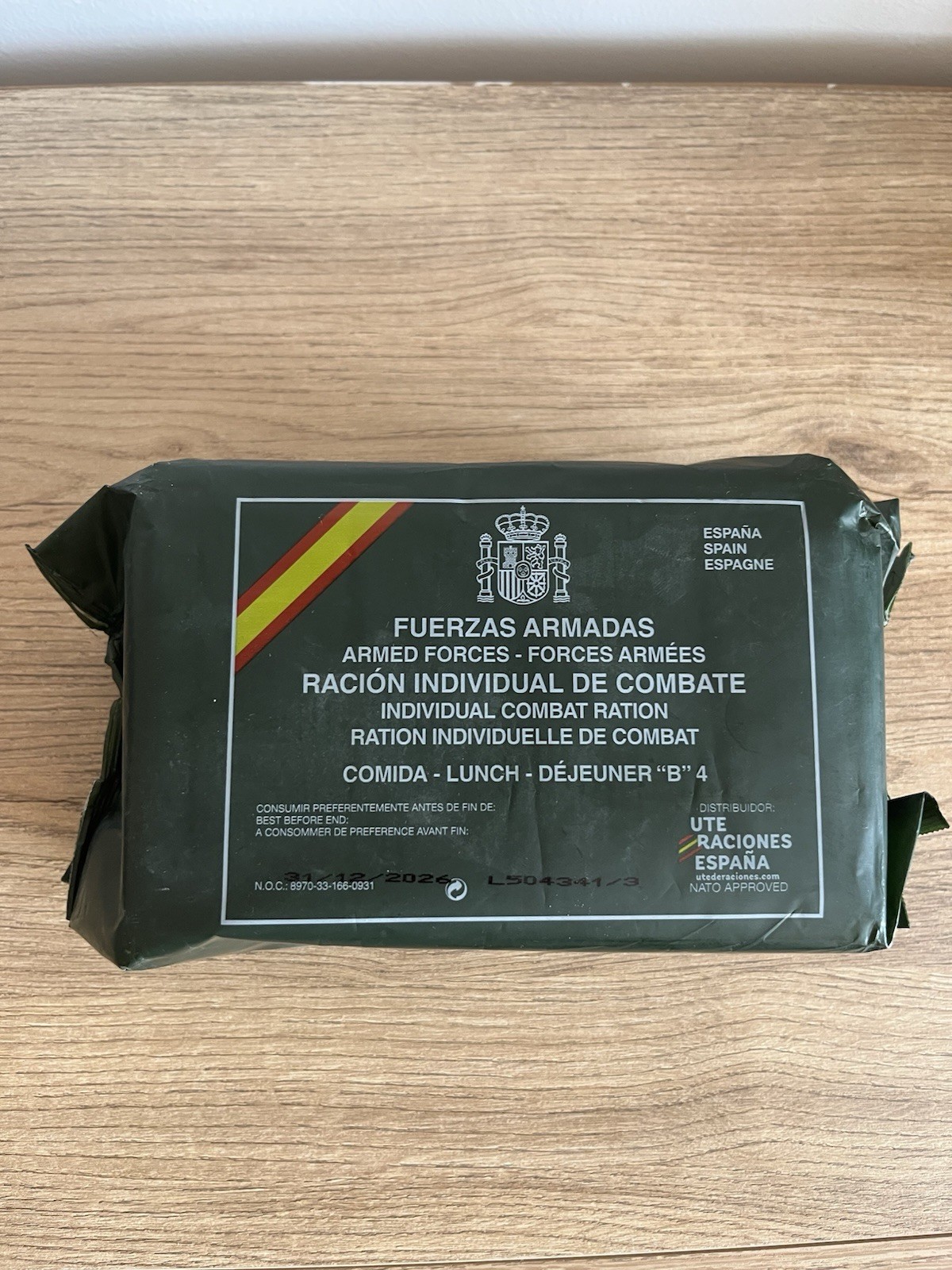 Ración Militar OTAN España - MRE Survival, Bushcraft, Camping, Coleccionismo