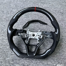 Black Carbon Fiber Red Stitching Steering Wheel For Honda Accord 2018 2019-2023 Black Carbon Fiber Red Stitching Steering Wheel For Honda Accord 2018 2019-2023