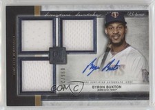 2020 Museum Collection Signature Swatch Triple Relics /299 Byron Buxton Auto 7ut