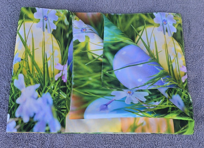 Easter Eggs Green Grass 54 x 14 Homemade Table Runner Topper Holiday 