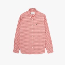 Lacoste Men s Oxford Checkered Regular Fit, Button Front Shirt,
