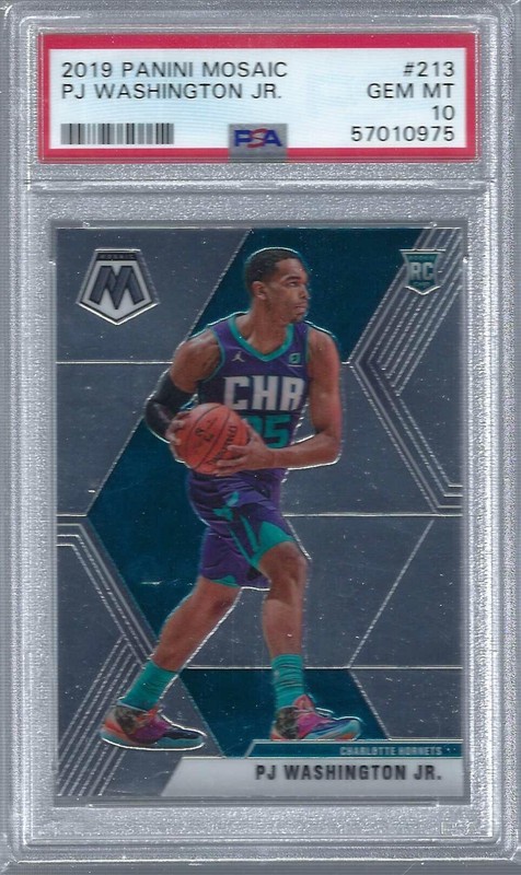 2019 Panini Mosaic PJ Washington Jr. RC #213 PSA 10 GEM MINT IMAGE VARIATION SP
