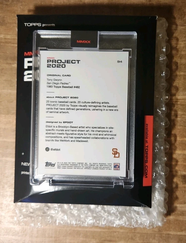 Tony Gwynn 批量-EFDOT 2020 项目、Topps 金色、Topps 银包 35 周年 — 第 3/4 张图片
