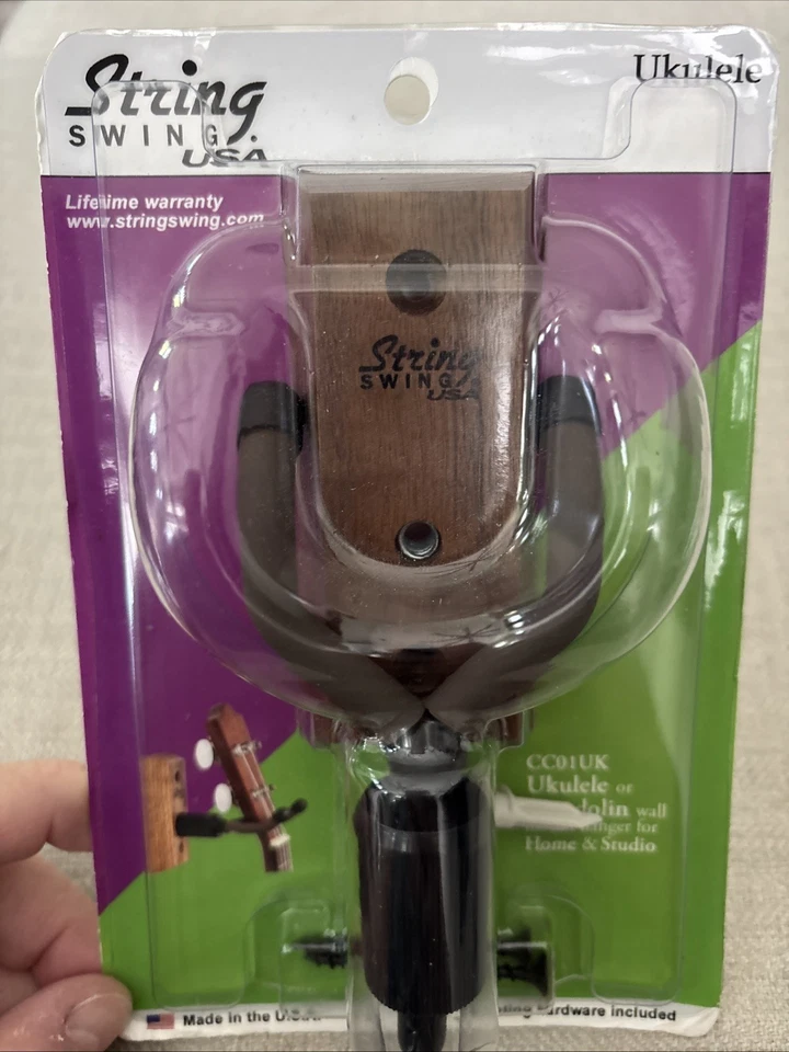 String Swing CC01UK Hardwood Home/Studio Ukelele Mandolin Hanger Oak New Sealed - Image 2 of 3