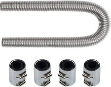 48 Stainless Steel Radiator Flexible Coolant Water Hose Wcaps Kit Universal