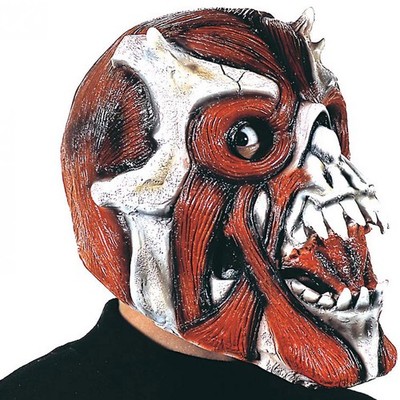 LATEX MONSTER MASKE Halloween Zombie Vollmaske Schädel Horror Ekel Kostüm Party