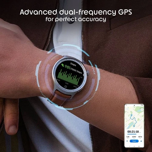 MOTOROLA moto watch Smartwatch (Matte Silver / Matte Silver band Strap, Free Siz - Picture 8 of 12