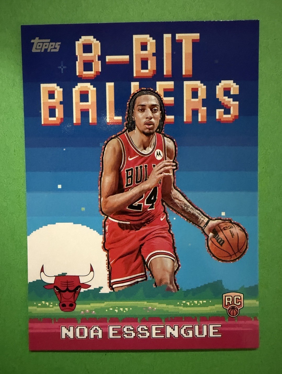 2025-26 Topps Flagship Basketball Noa Essengue-#8B-38 RC 8-Bit Ballers Bulls NM