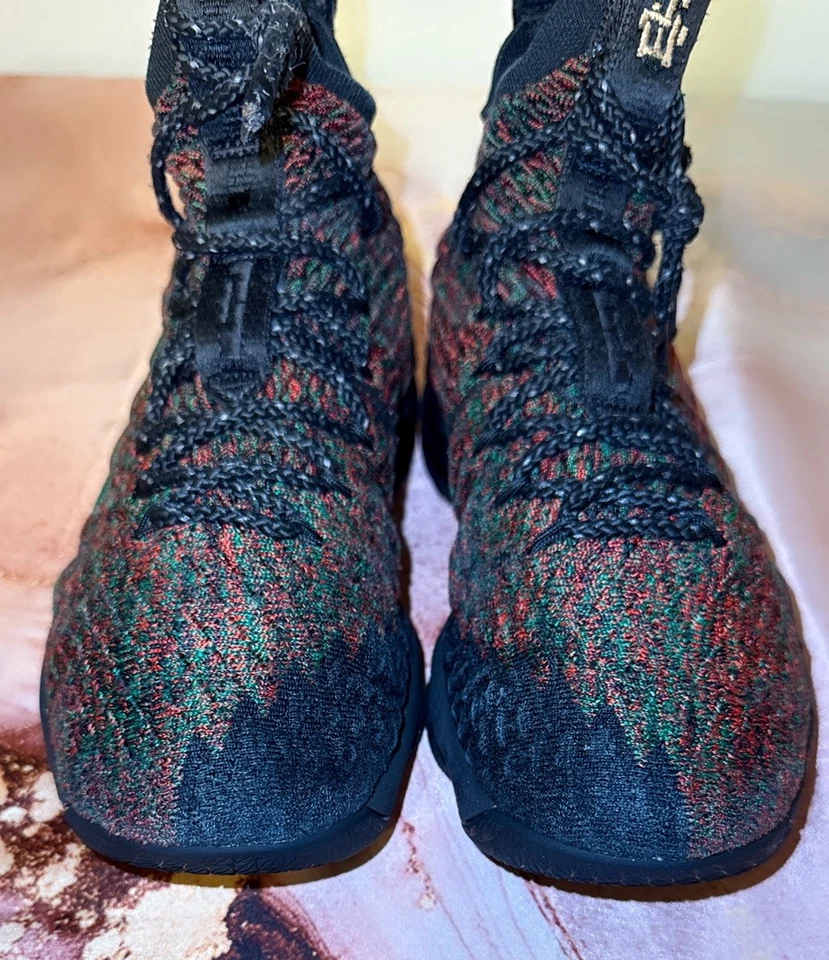 H🖤Nike Леброн Hi-Top тянуть на кроссовки размер 7Y туфли черный мальчик девочка обувь - Изображение 3 из 4