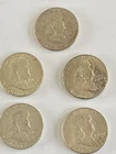 ESTATE FIND Lot of 5 Franklin Half Dollar 1952,62,63 Silver Preowned Circulated