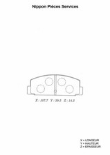 Plaquette de frein Mitsubishi SAPPORO