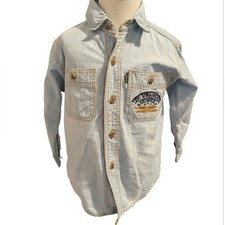 Vintage Little Levi's Toddler Light Wash Denim Shirt with Embroidered Pocket 2T