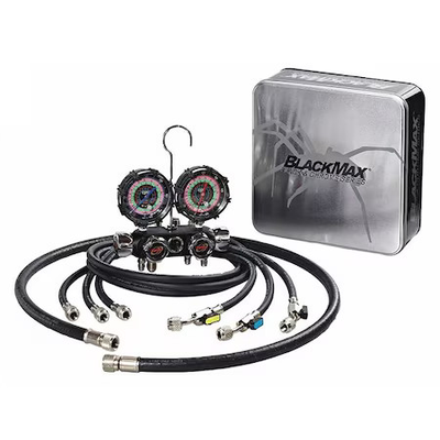 #ad Blackmax Mv4h4p5ez Mechanical Manifold Gauge Set 4 Valves $326.99