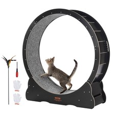 VEVOR  Wooden Cat Exercise Wheel,43.3" Large Cat Treadmill Wheel for Indoor Cats,