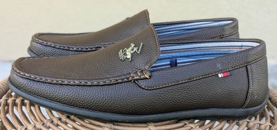 Beverly Hills Polo Club Men's Size 12 Brown Edwin Memory Foam Loafers Shoes