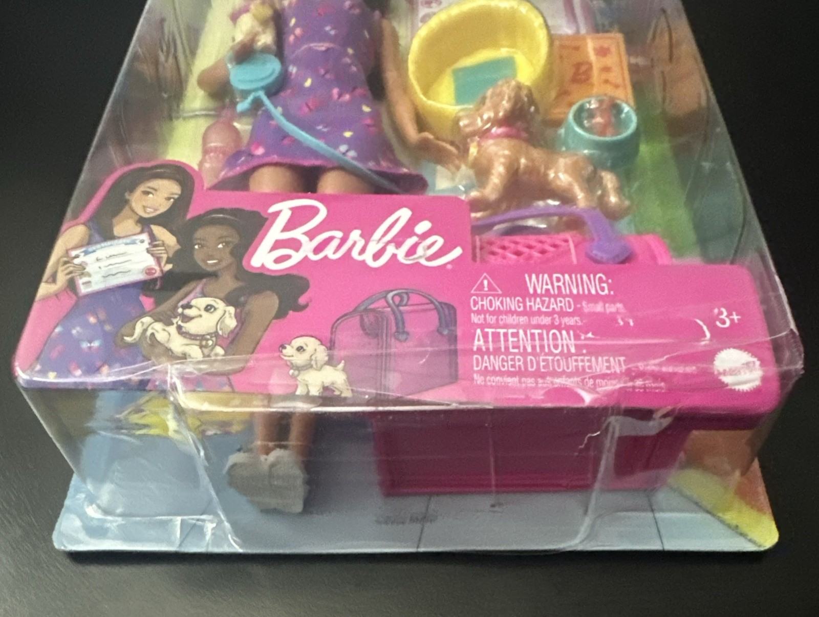 Barbie Pup Adoption Playset and Doll with Brown Hair, 2 Puppies and Color Change