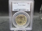 1957 D US Franklin Silver Half Dollar Coin PCGS MS64