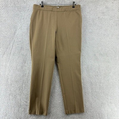 J Jill Pants Women 14 Khaki Beige Tobacco Precision Stretch Mid Rise Stretch New