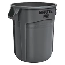 Rubbermaid Commercial 1926827 Brute 10 Gal Round Heavy Duty Plastic Can, Black,