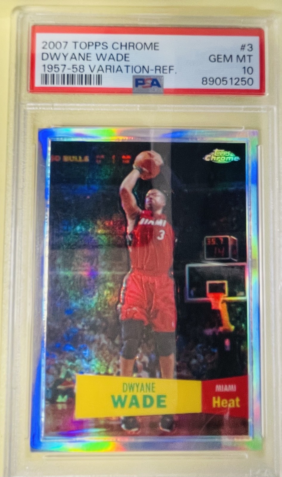 2007-08 Topps Chrome - Dwyane Wade #3 1957-58 Variations Refractor /999 💎Mint10