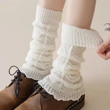 Boot Cuffs Knitted Leg Warmers Women Winter Knee Sleeves Long Socks