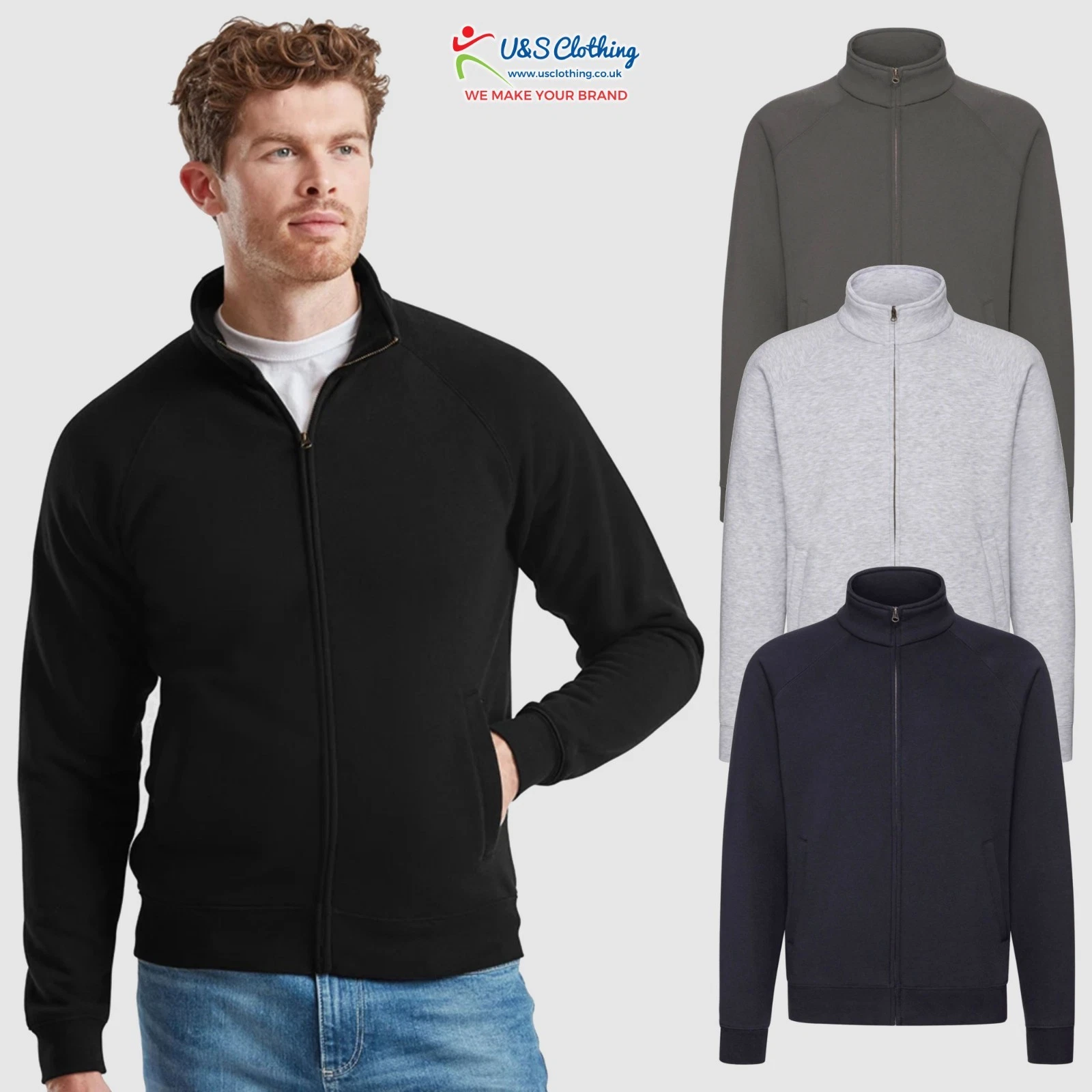 Fruit of the Loom Men's Premium Full Zip Up Sweatshirt Jacket Casual Leisure TOP
Opens in a new wind