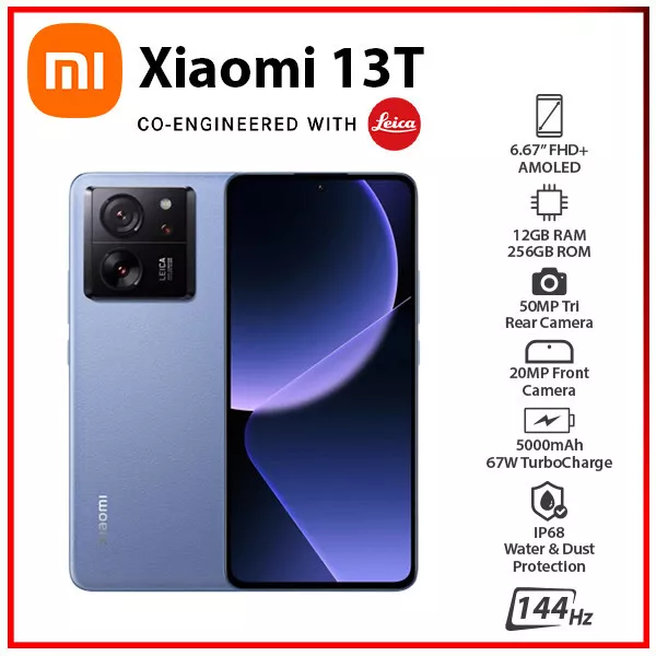 Xiaomi 13T 5G Dual Sim 8GB RAM 256GB - Black EU