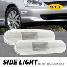 For 2002-2005 Honda Civic of 2 Set Side Marker Light Housing Front or Rear Clear