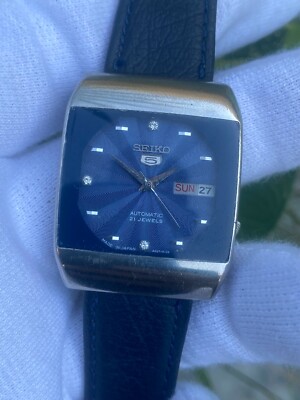 Vintage Seiko 5 Automatic 4227-00B0 Blue Dial Men's Watch | eBay