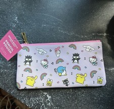 Hello kitty and friends Coated Canvas Zippered Pencil Pouch NWT