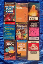 Lot of 9 UFO Alien Flying Saucer Extra Terrestrial Ufology Books PB 60'-78' era