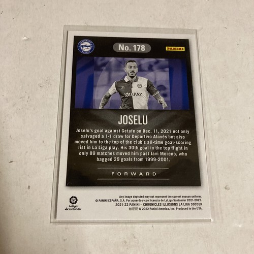 2021-22 PANINI CHRONICLES ILLUSIONS Purple Astro LA LIGA JOSELU DEPORTIVO ALAVES - Picture 4 of 4