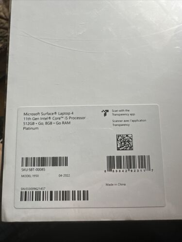 Microsoft Surface Laptop 4 13.5" (512GB SSD, Intel Core i5-1135G7, 2.40GHz, 8GB - Picture 2 of 7
