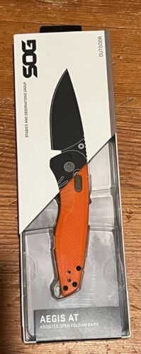 New in Box SOG Aegis AT Blaze Assisted Opening D2 Plain Blade SOG11410541 UNUSED
