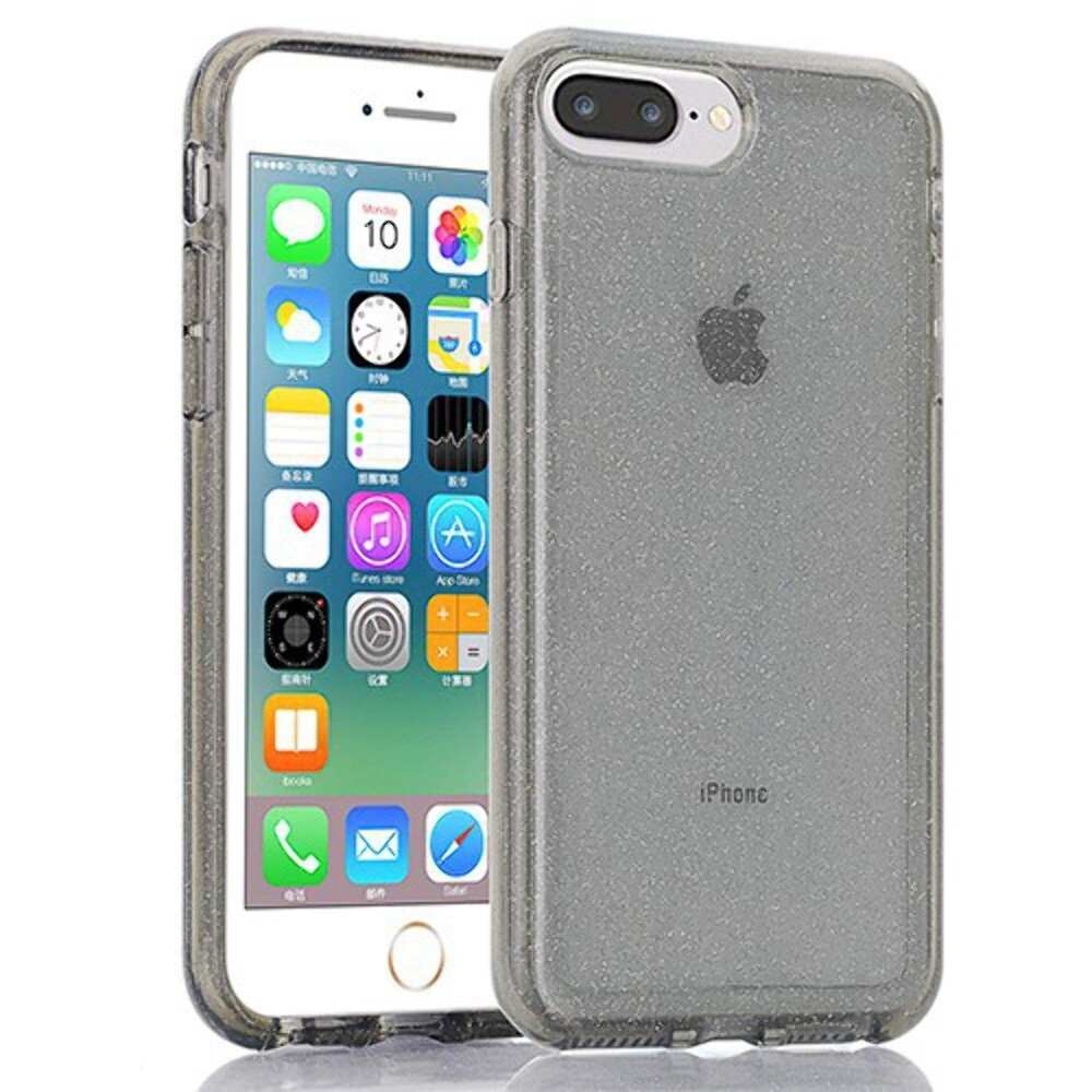 for iPhone Plus/8 Plus Soft TPU Glitter Case Cover GRAY