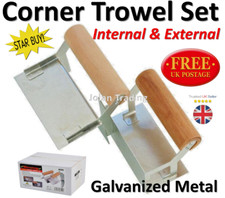 Plastering Corner  Trowel Set 2 pc Internal & External Builders Plastering 0552