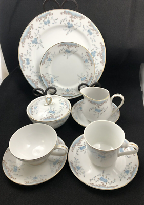 IMPERIAL CHINA W. DALTON SEVILLE 5303 JAPAN BLUE ROSE GOLD VTG 40s