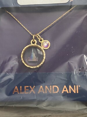 Walt Disney World WDW Alex and Ani 50th Anniversary Cinderella Castle Necklace