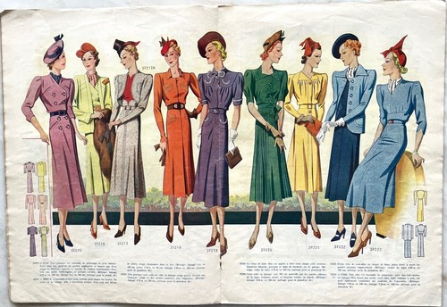LE RECORD DE LA MODE n°207 Mars 1938 ancienne revue de mode couture Printemps 38 - Afbeelding 5 van 7
