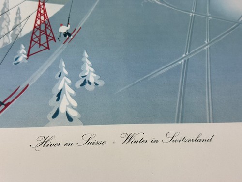 WoW! C.1945 Poster HIVER EN SUISSE (Winter in Switzerland) Artist EIDENBENZ - Picture 4 of 24